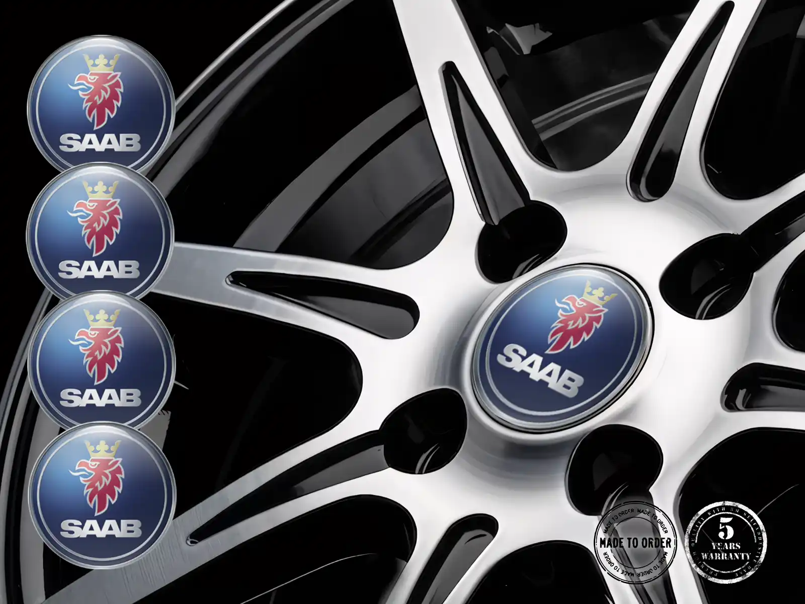 Saab Harz-Dome-Aufkleber Ausgabe Luxus Radlabels